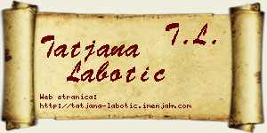 Tatjana Labotić vizit kartica